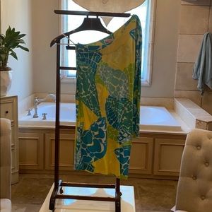 Vintage Lily Pulitzer one shoulder cotton dress S